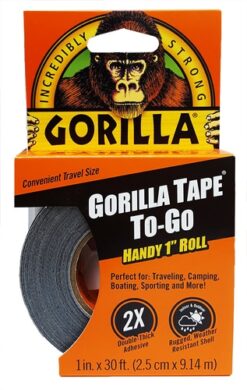 סרט חבלה שחור סופר חזק 9.14 מטר 2.5 ס”מ גורילה טייפ Gorilla tape