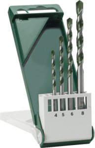 BOSCH סט מקדחים רב שימושיים בוש קוטר 4, 5, 6, 8 מ"מ