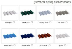 סנטף לוח פוליקרבונט גלי באורכים שונים