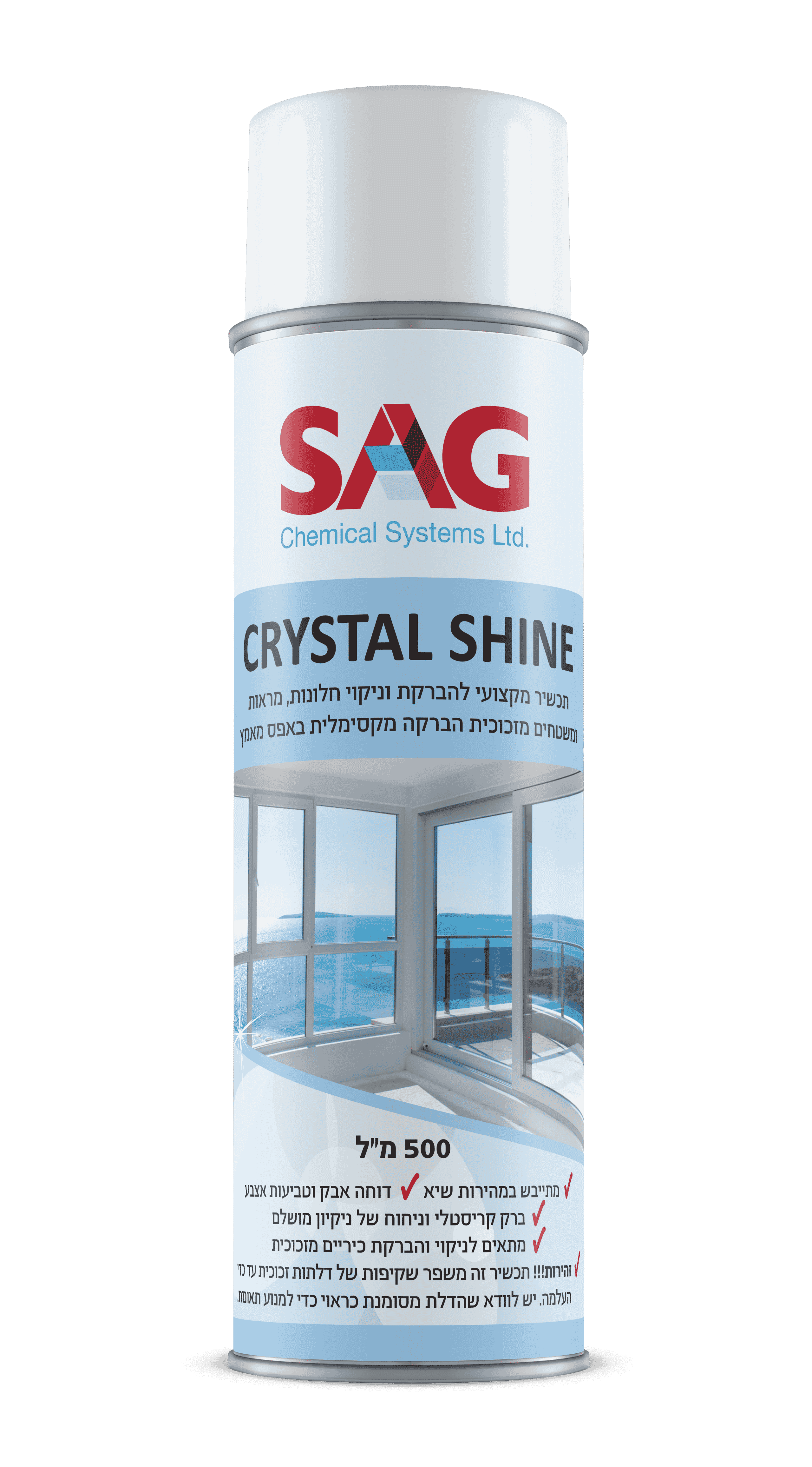 חומר לניקוי חלונות – CRYSTAL SHINE- CS500