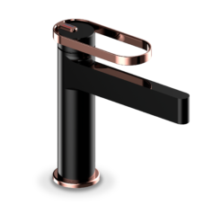 ברז שגיב מיקסר ניצב בינוני שחור ROSE GOLD