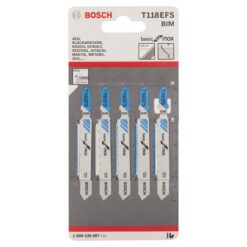 סט 5 להבי מסור אנכי INOX לנירוסטה בוש Bosch T118EFS
