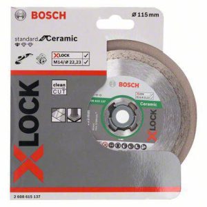 דיסק יהלום לחיתוך קרמיקה ופורצלן 115 מ"מ 4.5" X-Lock בוש Bosch