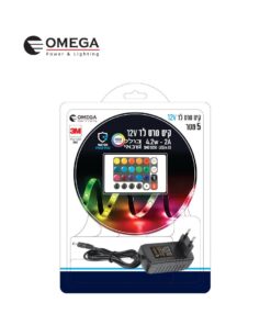 קיט סרט לד IP65 2A RGB כולל שלט 5 מ’