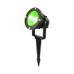 דוקרן לד לגינה 12W 12V כבל 1.5 מ’ אור ירוק / כחול / אור חם