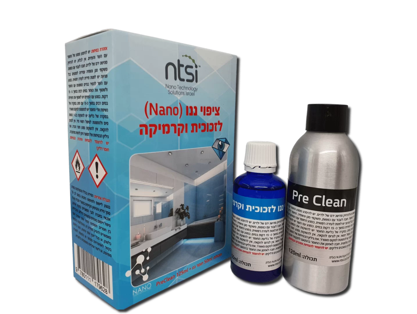 ציפוי ננו NANO להגנה על זכוכית וקרמיקה