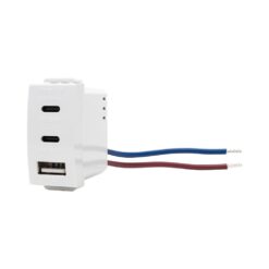 מטען USB אוניברסלי סופר מהיר 3 יציאות USB 2C + A PD 20W לבן | NISKO