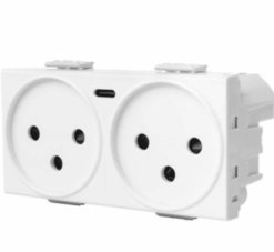 שקע ניסקו כפול עם מטען USB מהיר אוניברסלי NISKO | TYPE C PD