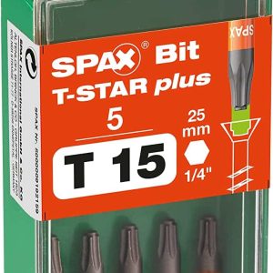 ביט טורקס פלוס T15 קצר 5 יחידות SPAX