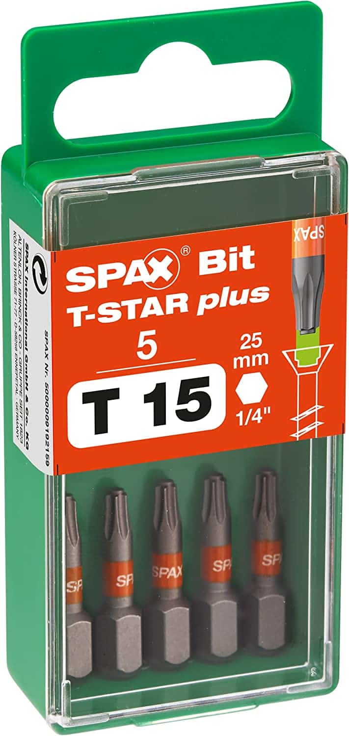 ביט טורקס פלוס T15 קצר 5 יחידות SPAX