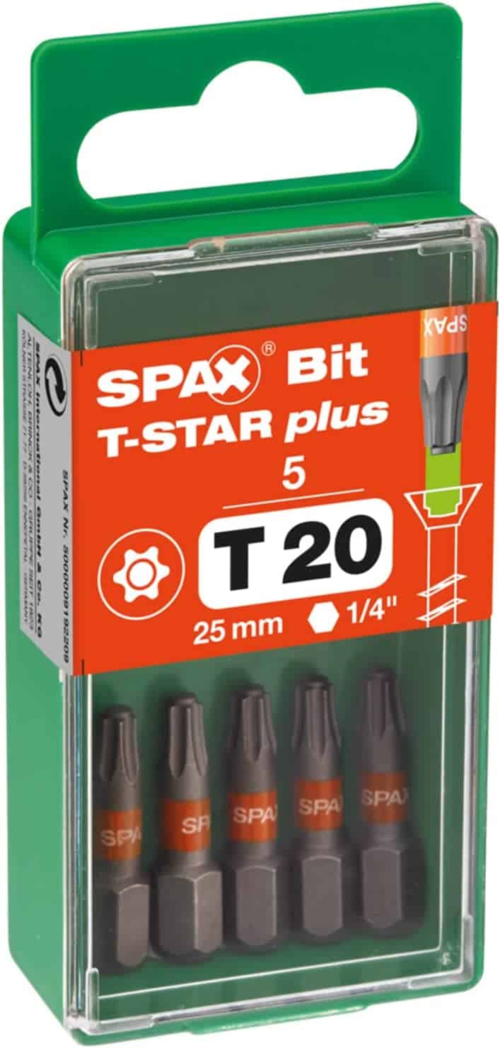 ביט טורקס פלוס T20 קצר 5 יחידות SPAX