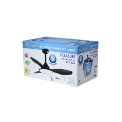מאוורר תקרה “CCT 36W IP44 PLEASURE 52 שחור עם שלט
