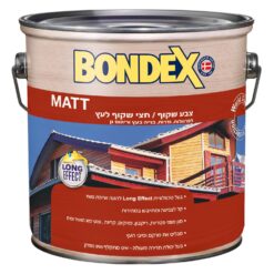 צבע מגן חצי-שקוף/שקוף בגימור מט לכל סוגי העץ BONDEX בגוונים לבחירה