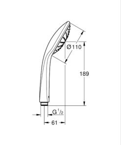 גרואה מקלח יד 11 ס”מ Vitalio Joy כרום ניקל GROHE