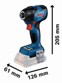 מברגת אימפקט ברשלס GDR 18V-210C כולל 2 סוללות 4 אמפר PROCORE ומטען