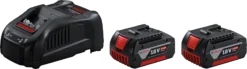 סט 2 סוללות 5 18V אמפר + מטען מהיר