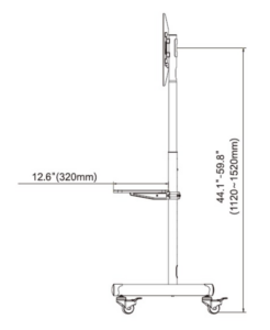 מתקן רצפה נייד לתליית מסכים 32-70 אינץ' | Smith