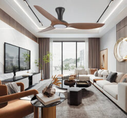 ניסקו מאוורר תקרה חכם PARIS 60″ SMART – שחור/אגוז