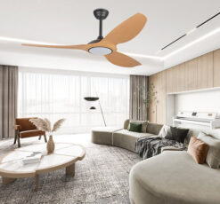 ניסקו מאוורר תקרה חכם PARIS 60″ SMART – שחור/מייפל