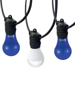 גרילנדה 10 מטר כולל 10 נורות כחול לבן 10W