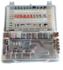 סט 256 אביזרים למשחזת ציר נטענת 12V כולל מזוודה Hunter