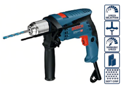 מקדחה רוטטת בוש 600W GSB13RE תפסנית מהירה בקרטון (1217.100)
