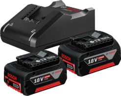 סט 2 סוללות 4Ah 18V אמפר + מטען GAL 18V-40