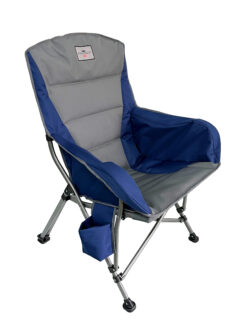 כיסא מתקפל דגם Malibu Comfort Deluxe אפור/כחול