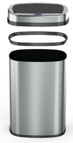 פח אשפה נירוסטה אלקטרוני 60L
