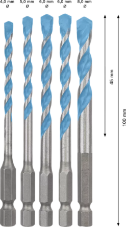 סט 5 מקדחים רב שימושי לאימפקט BOSCH