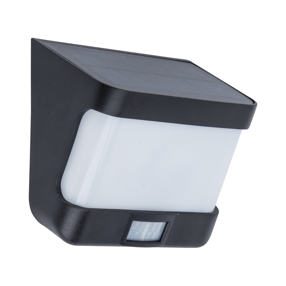 צמוד קיר/חומה תאורה סולארית TRY SOLAR 8W IP54 50K LUT BK